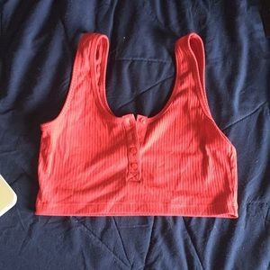Red Cropped Tank